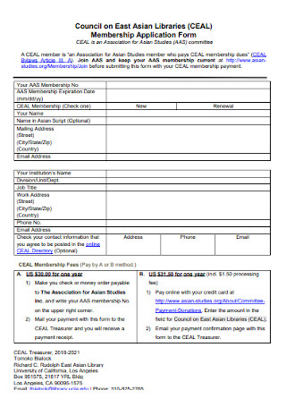 Libraries Membership Application Form