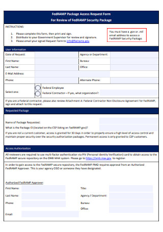 Package Access Request Form