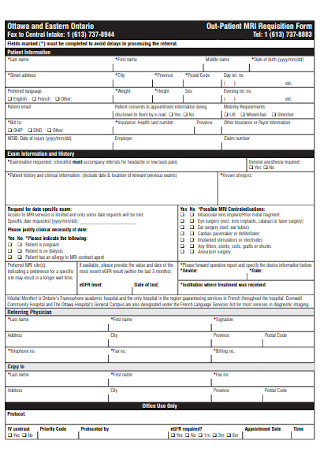 Patient Requisition Form 