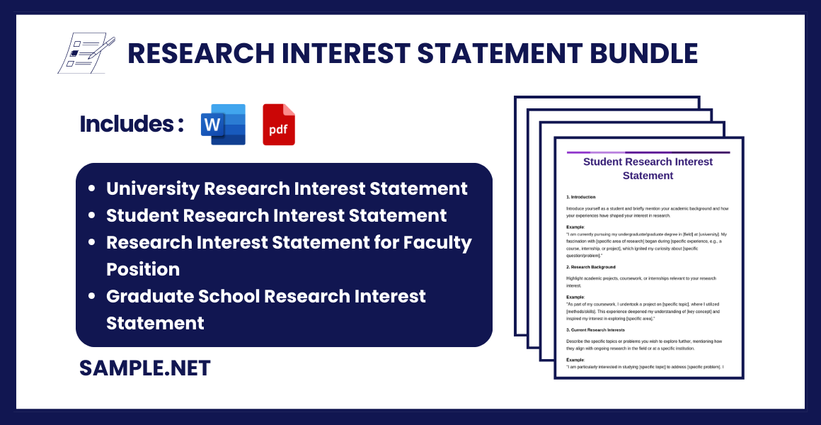 research interest statement bundle