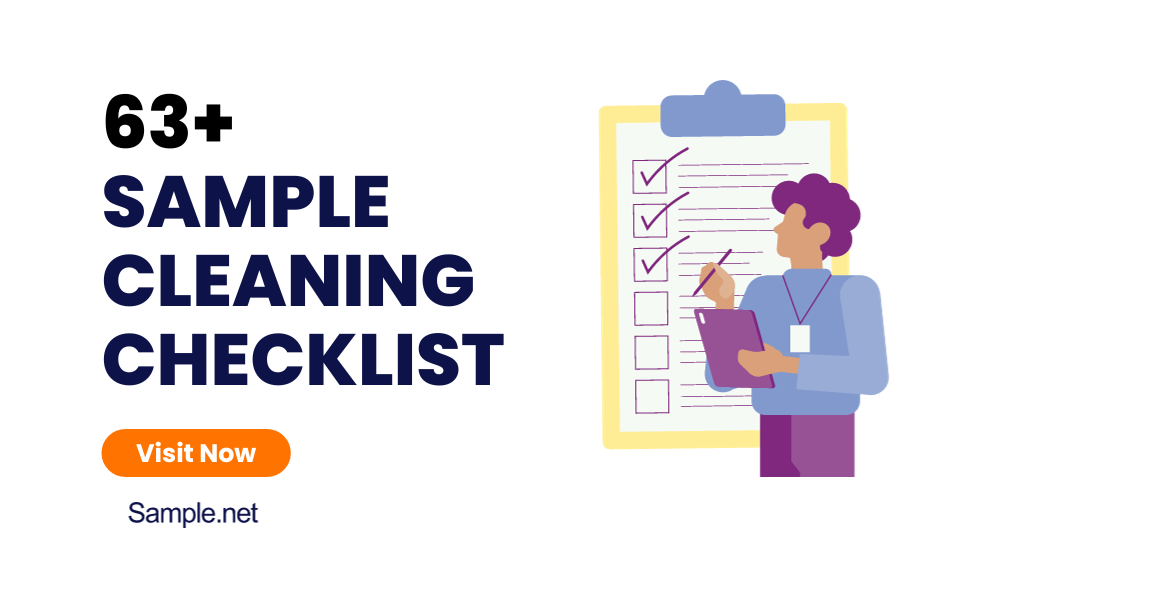 sample cleaning checklist templates