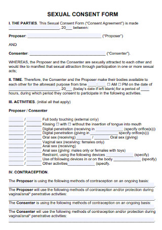 Sexual Consent Form