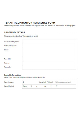 Tenant and Guarantor Form