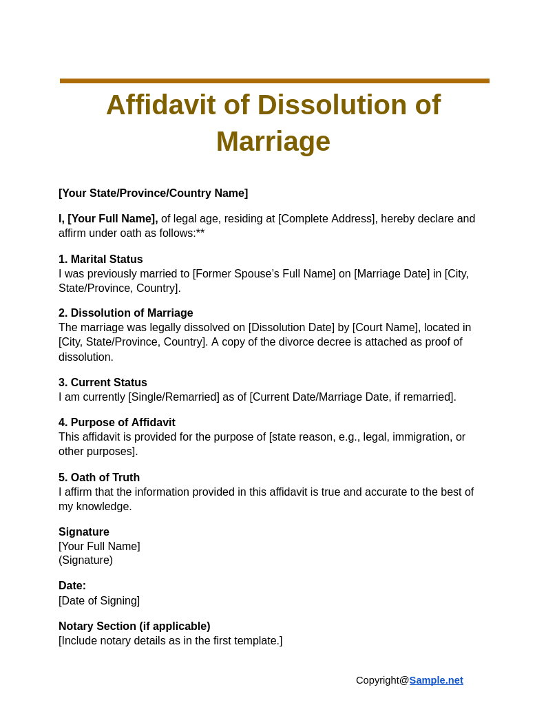 Affidavit of Dissolution of Marriage Google Docs 12 06 2024 11 10 AM