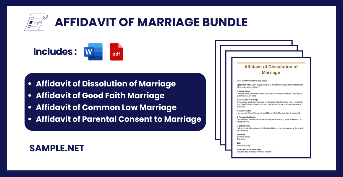 affidavit of marriage bundle