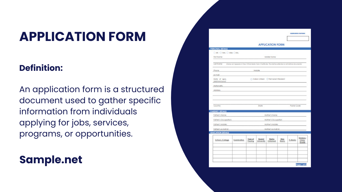 application form