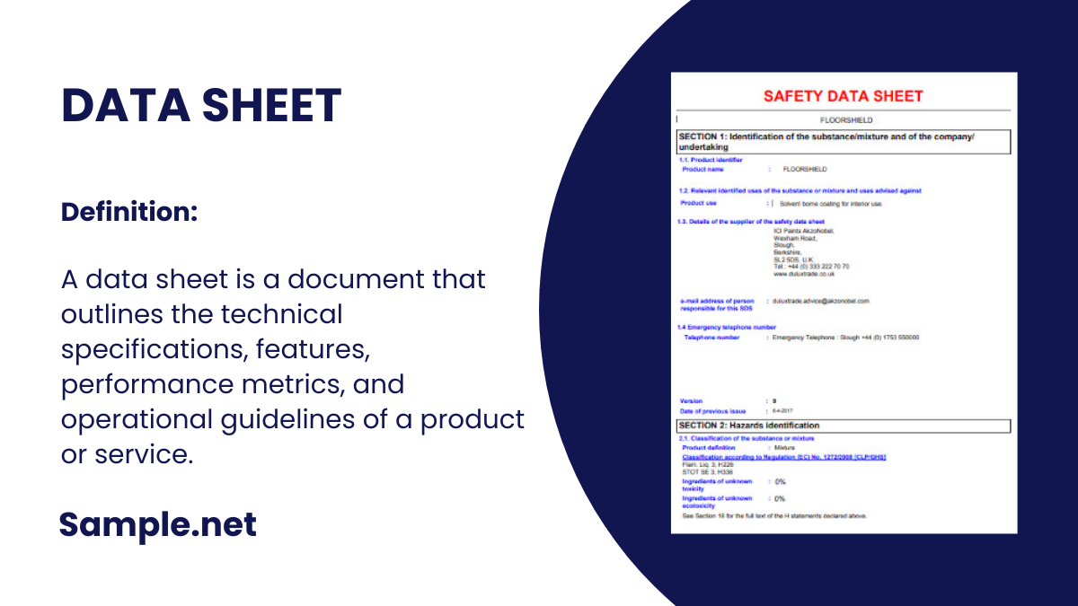 data sheet