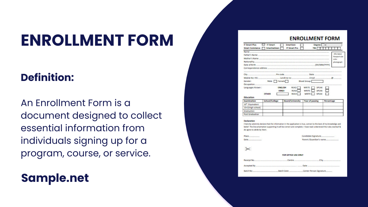 enrollment form