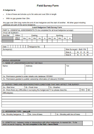 Field Survey Form