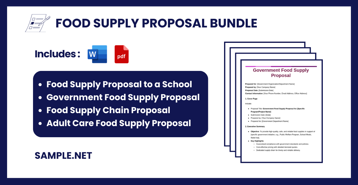 food supply proposal bundle