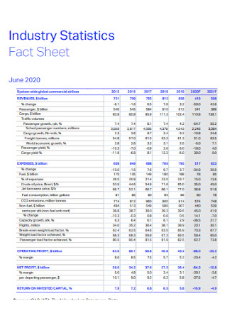 Industry Statistics Fact Sheet 