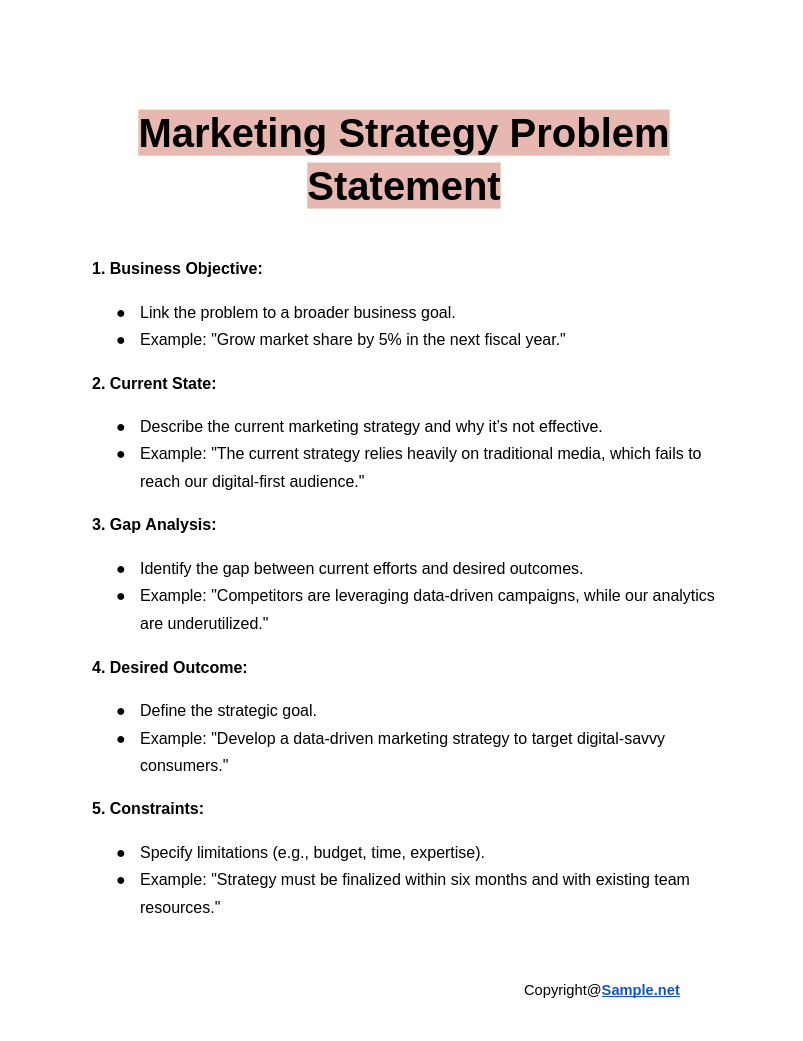 Marketing Strategy Problem Statement Google Docs 01 03 2025 04 20 PM