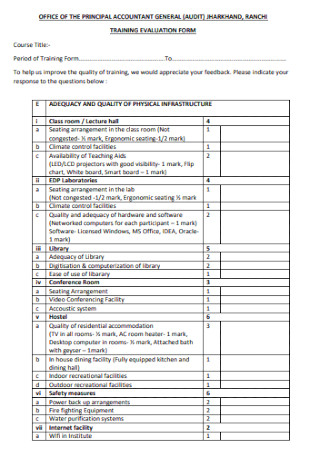 Office Training Evaluation Form