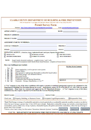 Permit Survey Form
