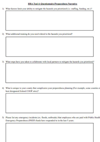 Public Health Questionnaire