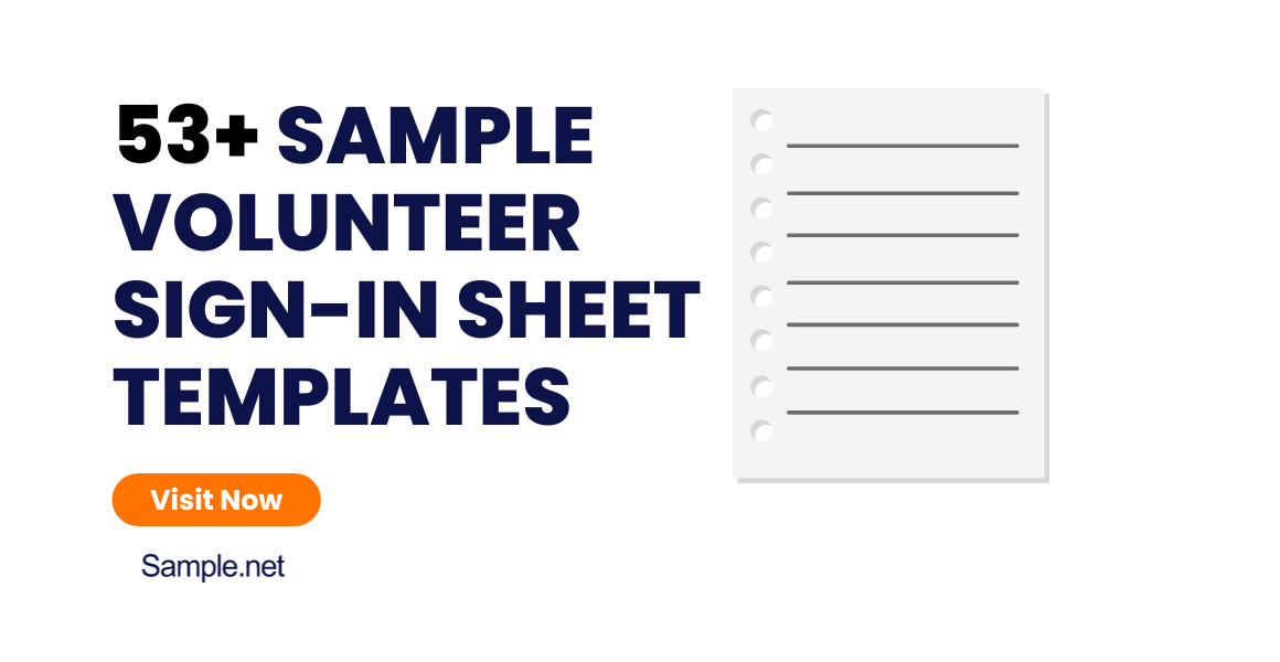 sample volunteer sign in sheet templates