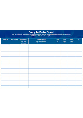 Sample Data Collection Sheet Example
