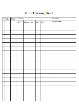 Simple Tracking Sheet Template