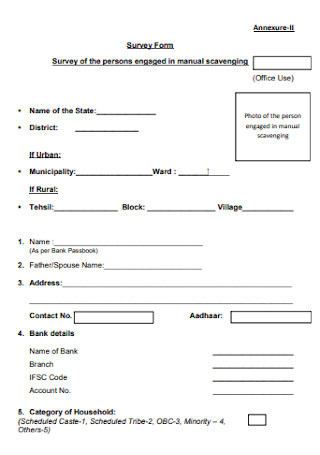 Survey Form Format