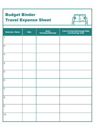 Travel Expense Sheet