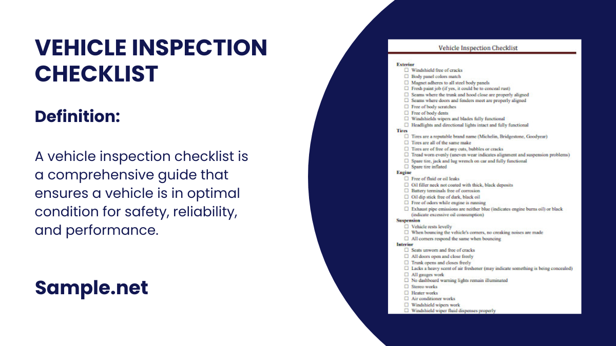 Vehicle Inspection Checklist