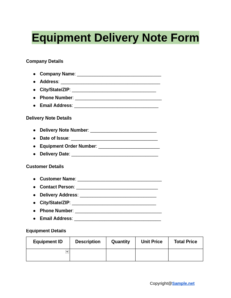 Equipment Delivery Note Form Google Docs 01 07 2025 10 45 AM