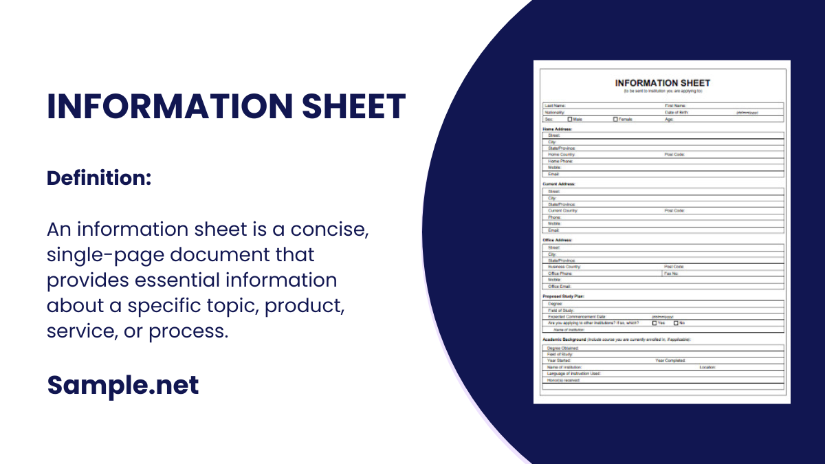 information sheet