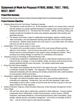 Statement of Workfor Proposal Template