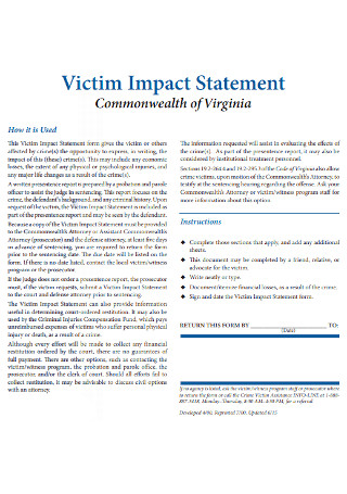 Victim Impact Statement