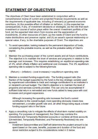 College Investment Policy Statement Template
