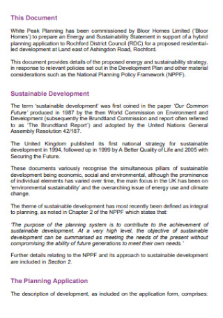 Energy and Sustainability Statement