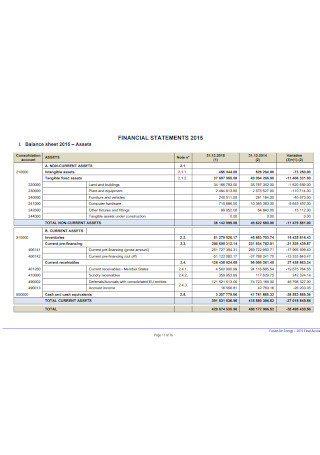 Financial Account Statement Template