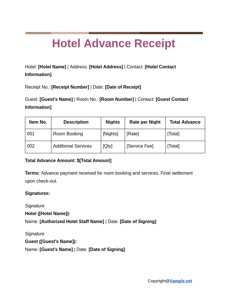 Hotel Advance Receipt Google Docs 11 07 2024 04 21 PM