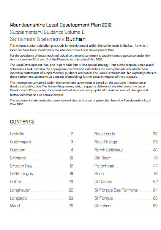 Local Plan Settlement Statements