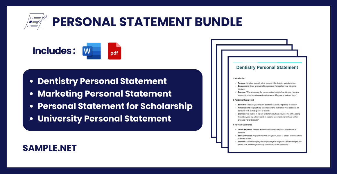 personal statement bundle