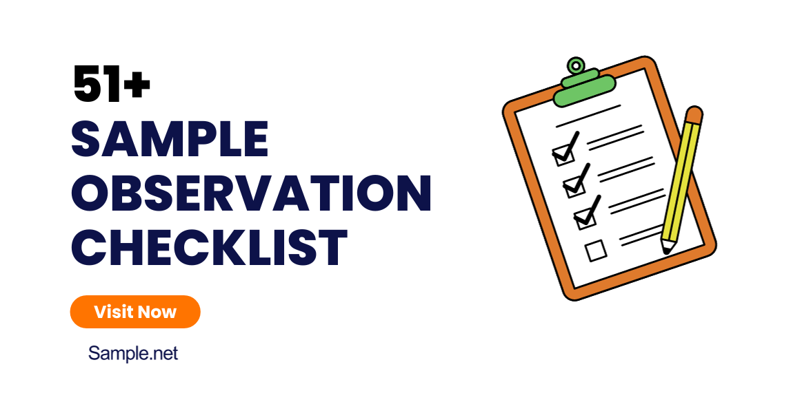 sample observation checklist