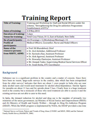 report writing training programme