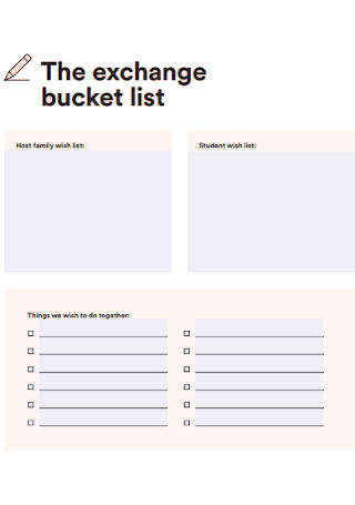 Bucket Exchange List