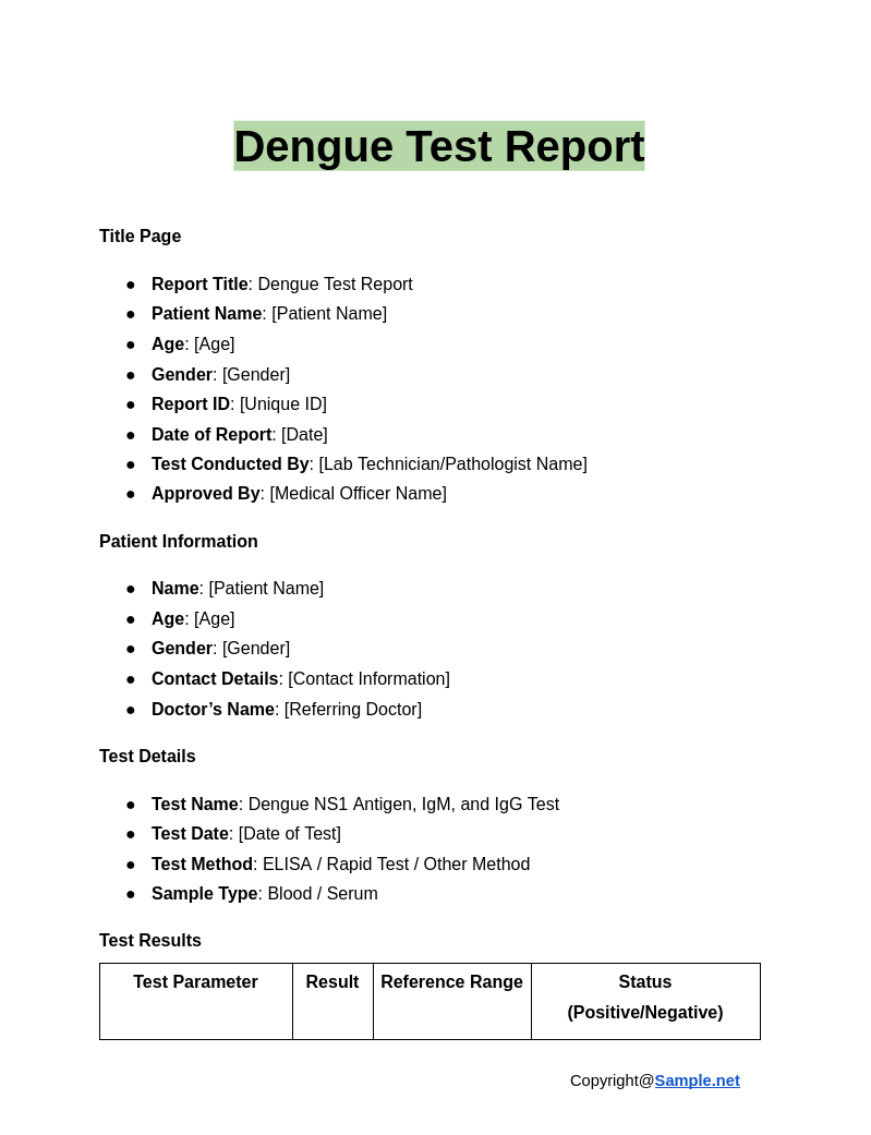 Dengue Test Report Google Docs 12 20 2024 10 42 AM