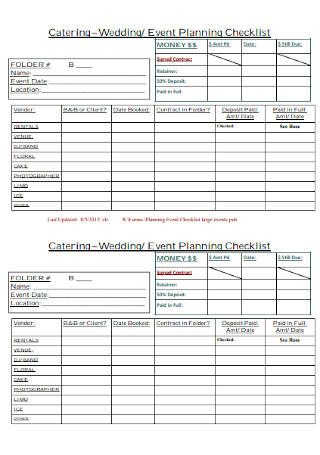 Event Catering Planning Checklist