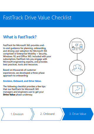 FastTrack Drive Value Checklist 
