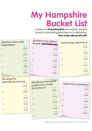 Hampshire Bucket List Template