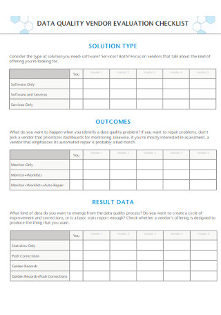Vendor Evaluation Checklist Template