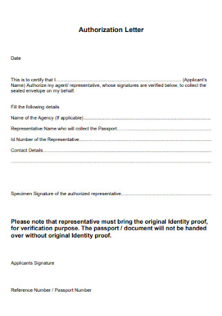 Basic Authorization Letter Template