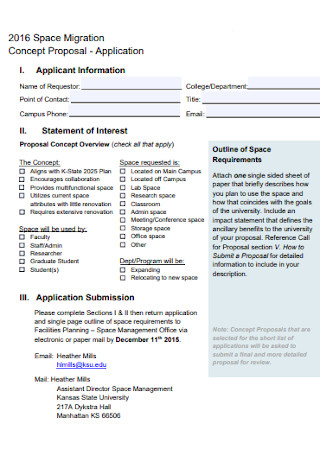 Concept Proposal Application Form