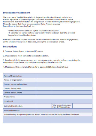 Concept Proposal Form