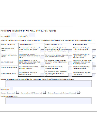 Conference Proposal Evaluation Template