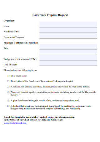 Conference Proposal Request Template