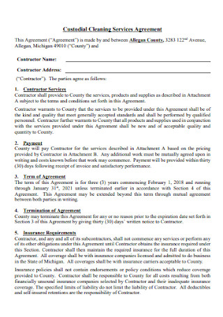 Custodial Cleaning Proposal Template