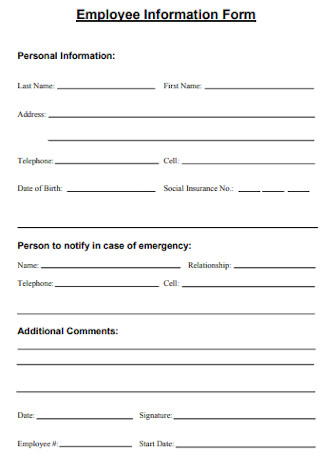 Employee Information Form
